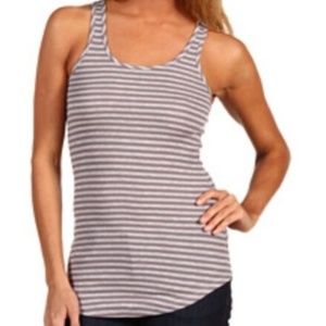 L.A.M.B Women's Gwen Stefani Stripe Tank Grey Rose